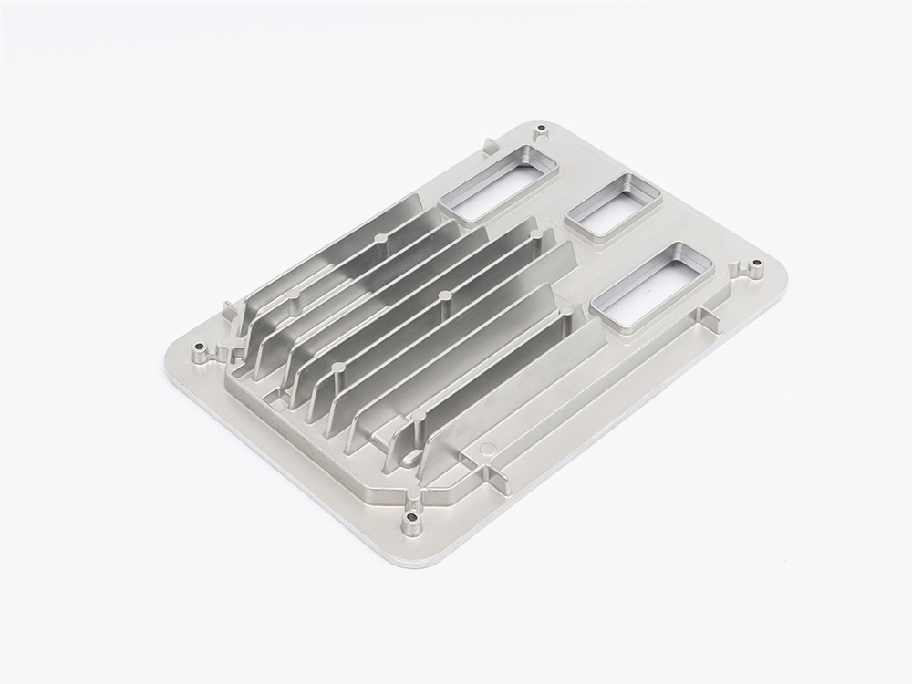 Aluminum die cast ECU housing with heat dissipation fins